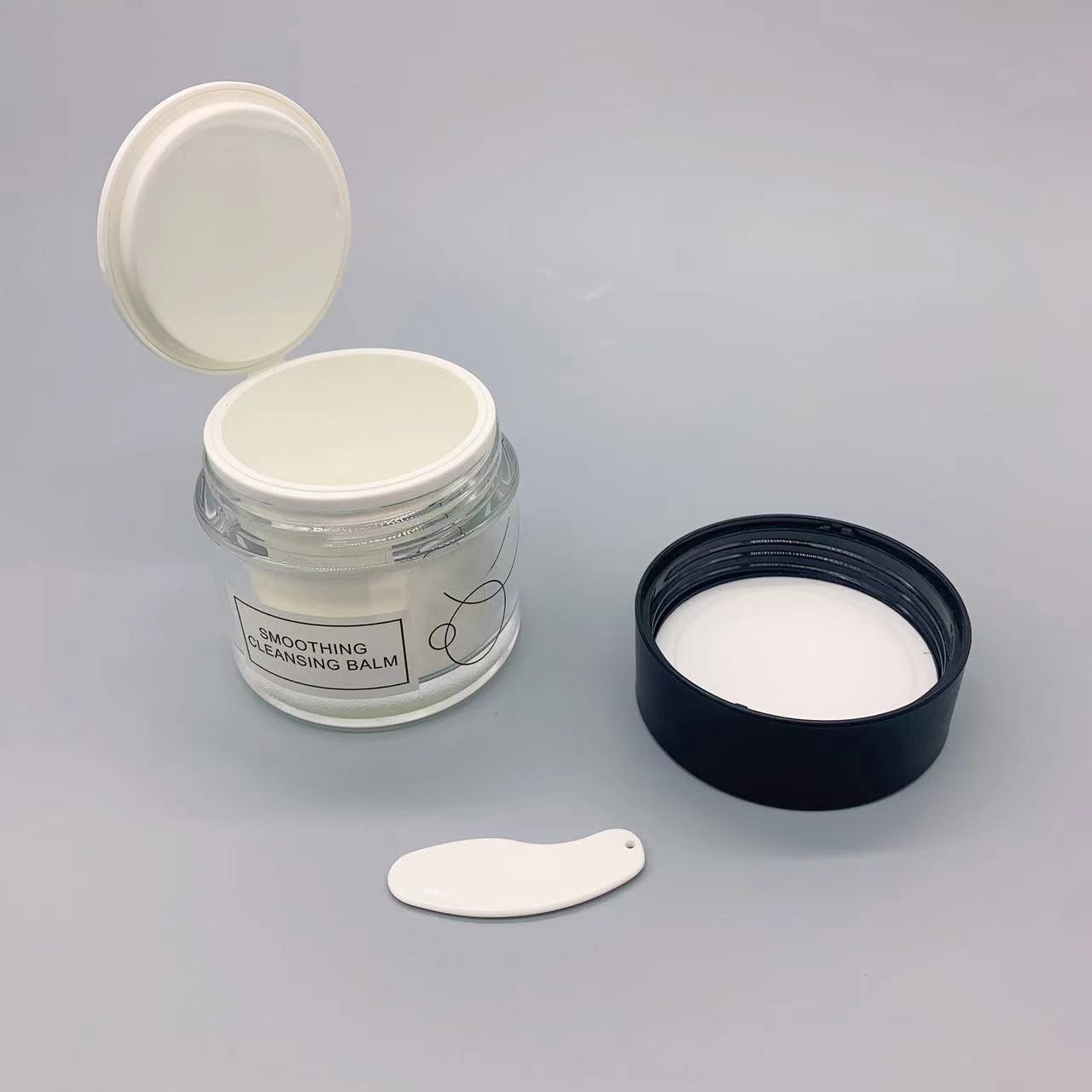 Cylindrical Mask Aloe Vera Cream 10g PP Plastic Jars With Scoop