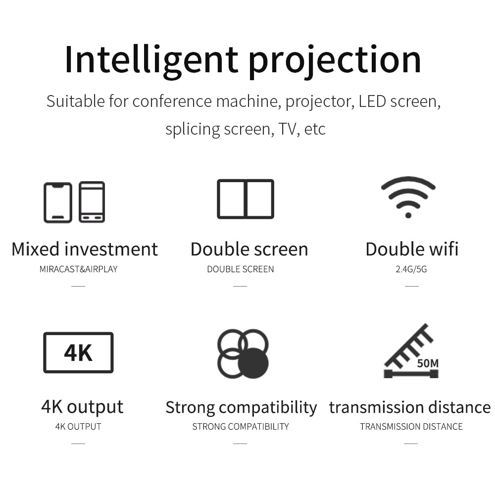 65 m Mirroring Streaming Hdmi Wireless Connection Miracast Airplay