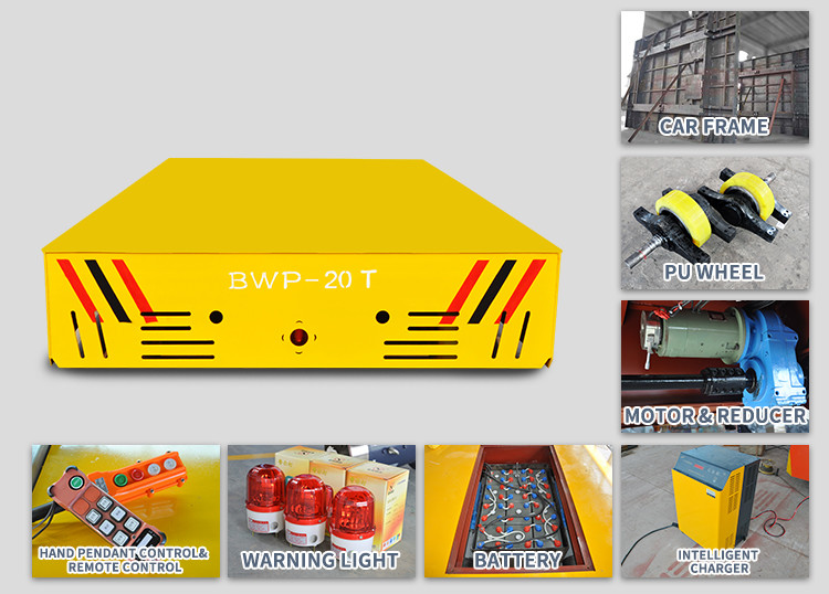 PLC Control Automated Steerable Battery Powered Electric Trackless Transfer Cart