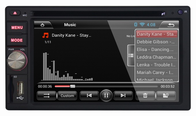 Ouchuangbo Auto GPS Radio Stereo Universal Car DVD Navi Multimedia Kit Android 4.2 System OCB-2816B