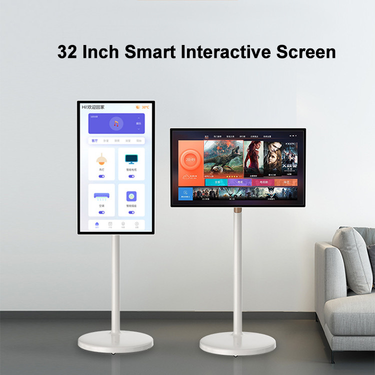 VETO 32 Inch HD LCD Digital Display Wireless Touch Screen Portable Smart TV on Wheels for Video Learning