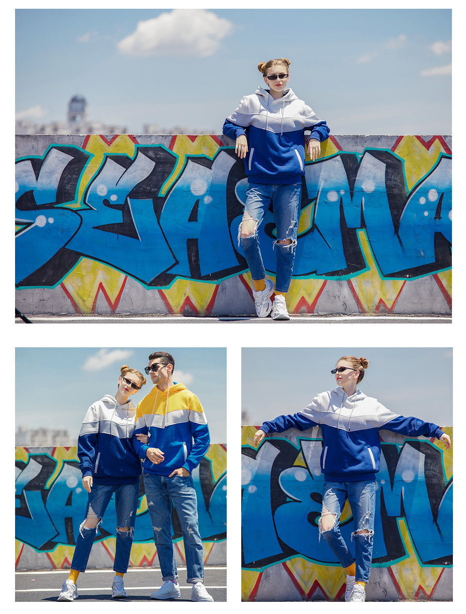 Tie Dye Printed Zipper Up Hoodie Mens Fleece Pullover Letter Pattern