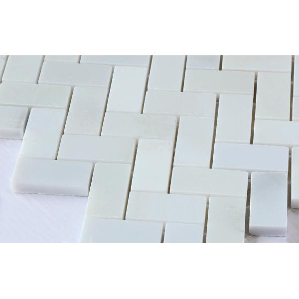 Antibacterial White 295x295mm Natural Stone Swimming Pool Mosaic For Villa