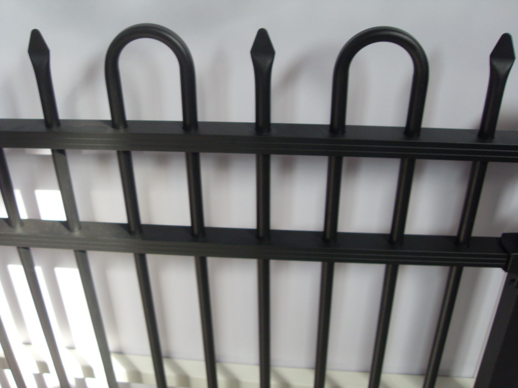 High Security Spear Top Powder Coated Garrison Fence Panels for Boundary School Factory