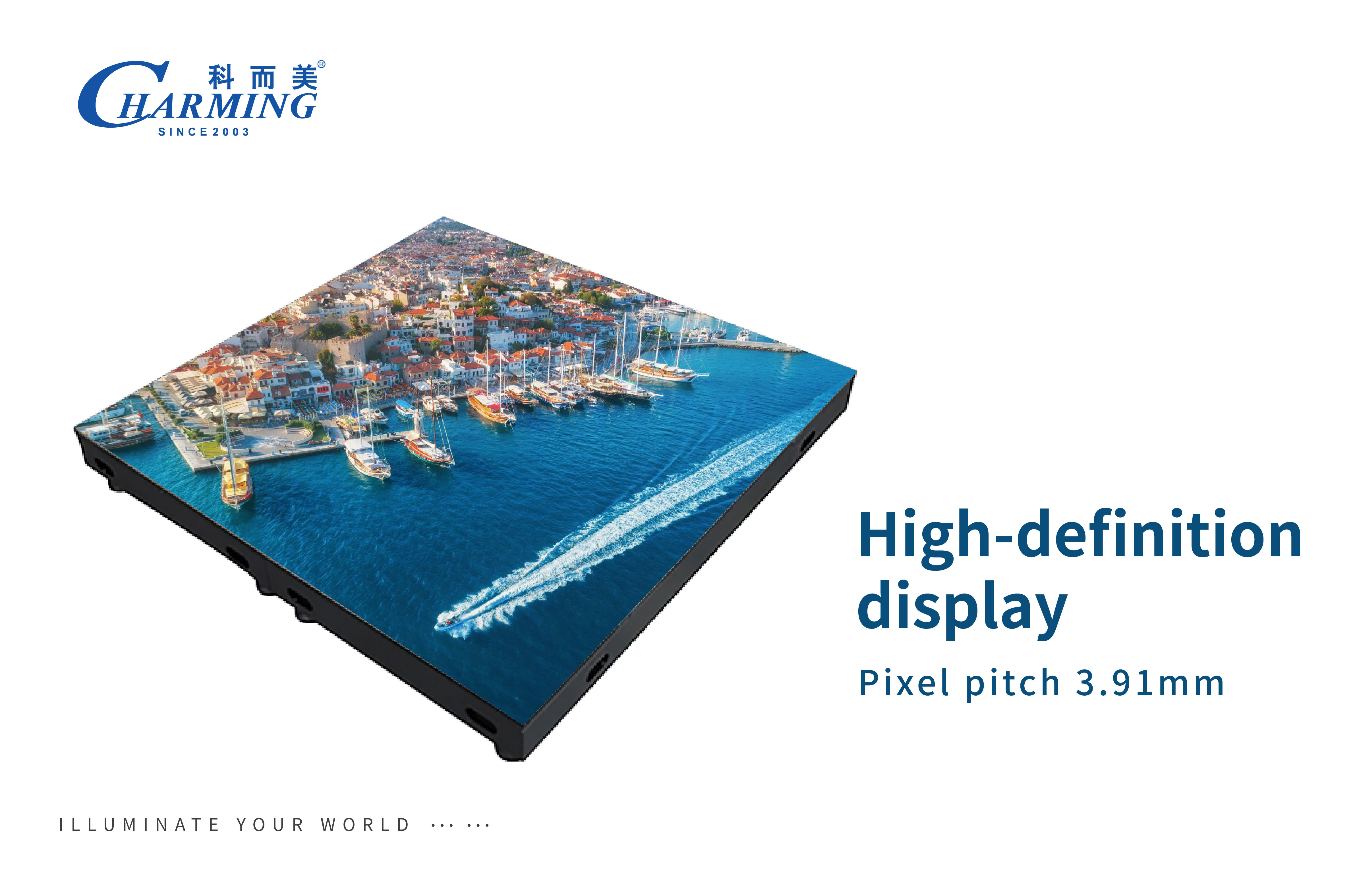 IP65 WATERROOF P3.91 VIDEO FLOOR TILES TEMPERED GLASS VERSION