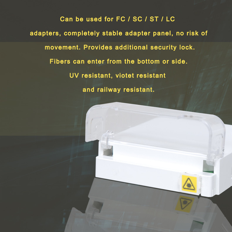FTTH Termination Box ABS Fiber Optic Distribution Box G657A2 Flame Retardant