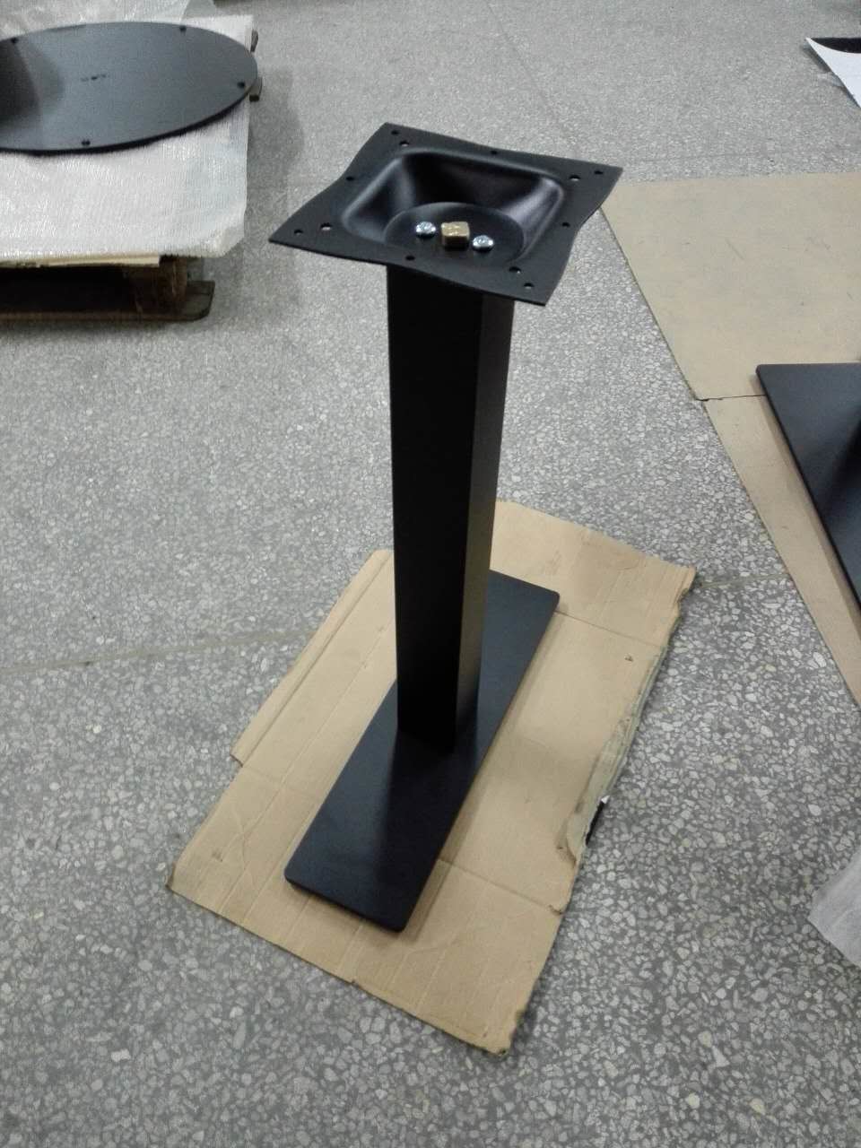 6ft Metal Restaurant Table Bases Steel Furniture Legs Modern Style Sandy Texture Finish
