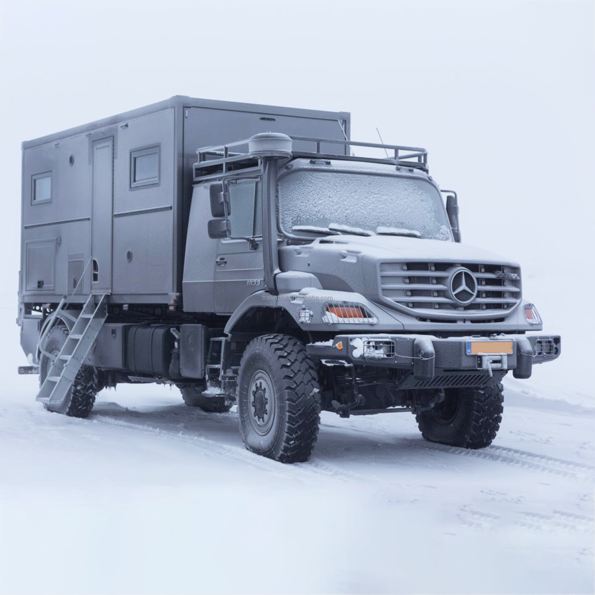 18ft Square Expedition Motorhome Truck Camper Shell for DIY Overland and Road Traveling