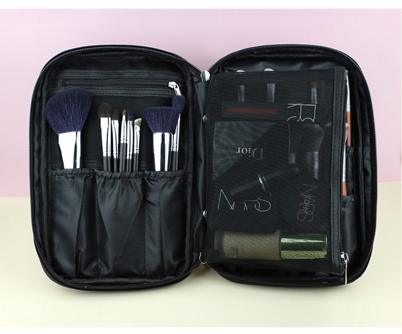 Simple Style Plain Pure Color Ladies Large Toiletry Bags