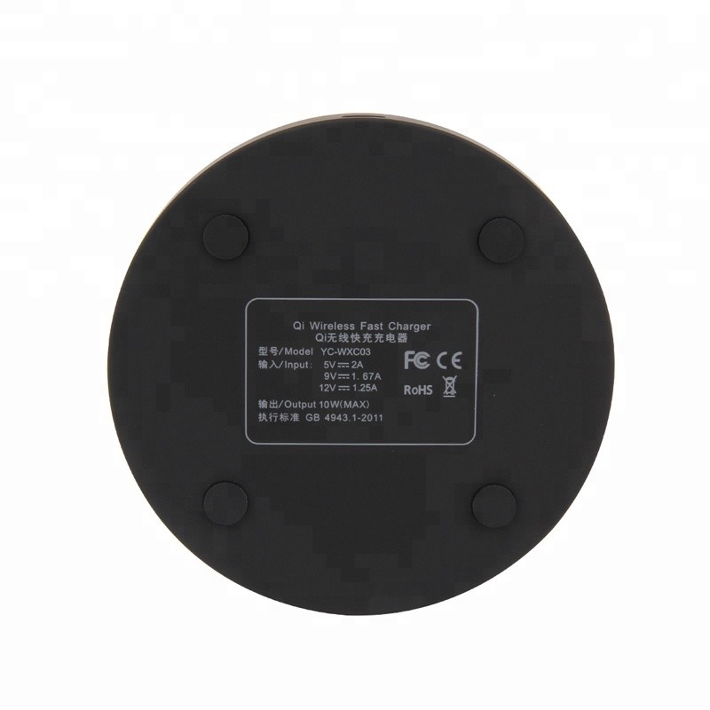 Pad Type Micro USB QI Standard 10w Fast Wireless Charger
