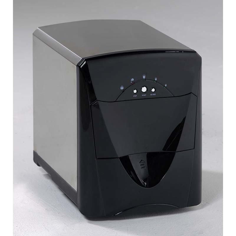 Black Silver Counter Top LED Touch Portable Mini Ice Maker Stainless Steel