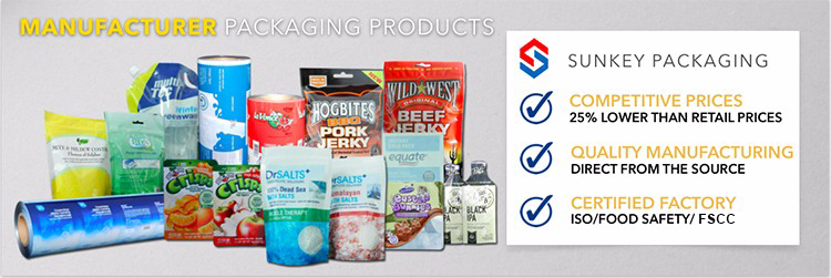 Closable Custom Heat Seal Stand Up Retort Pouch Sauces Soup Packaging Bags