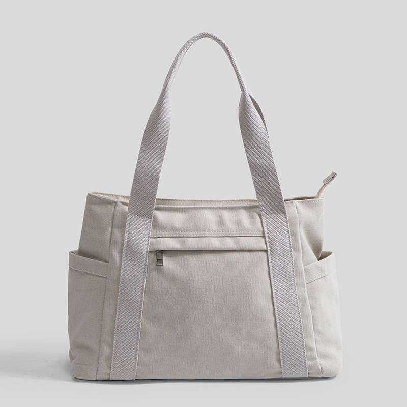 Fashion Women Canvas Shopping Bag Ladies Casual Shoulder Handbag Reusable Large Capacity Eco-Friendly Tote Bag