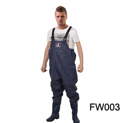 Versatile S-XXL Waterproof Breathable Knit Fabric Fishing Wader Suits with PVC Coated