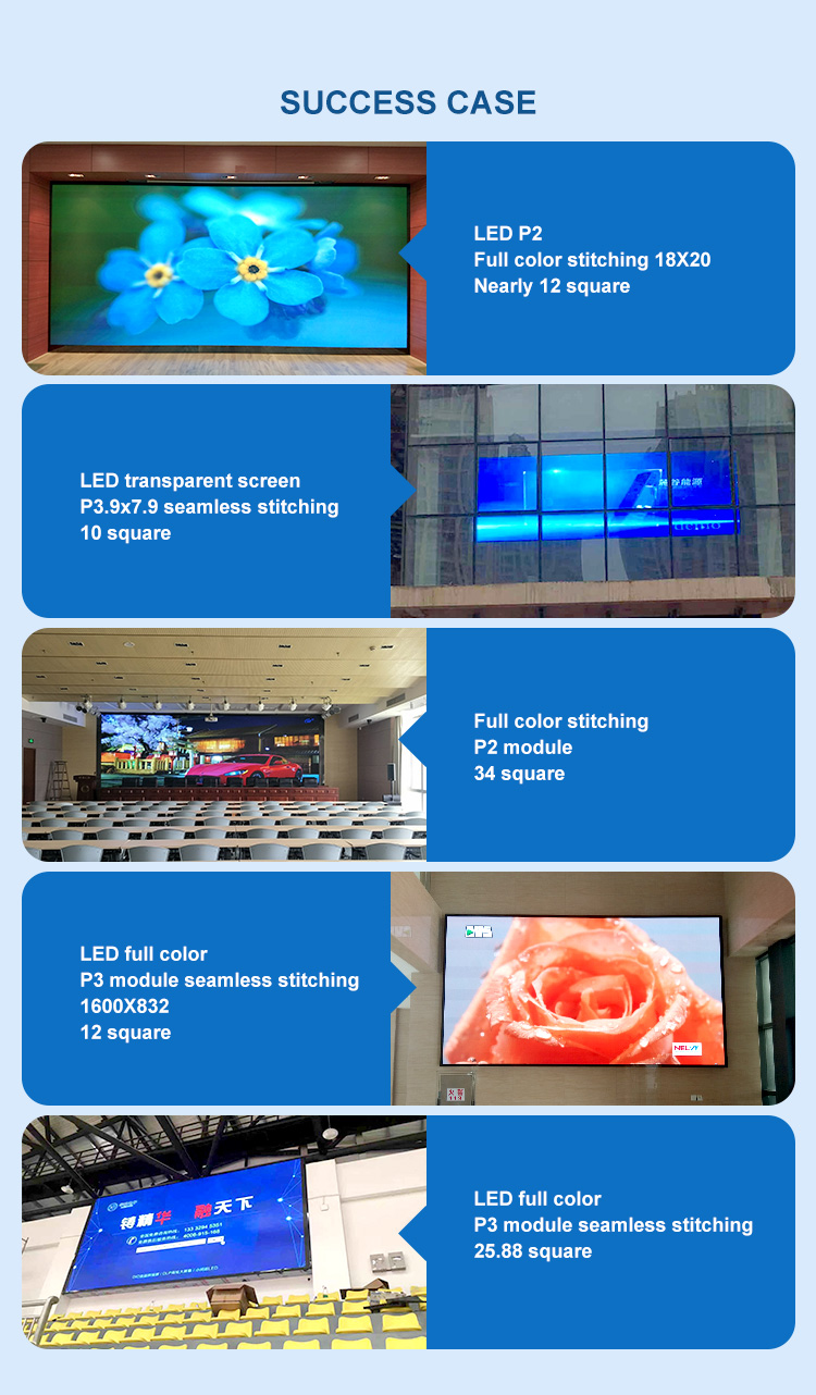 256*128 Indoor Advertising Multi Color LED Display Narrow Pixel Pitch 2mm