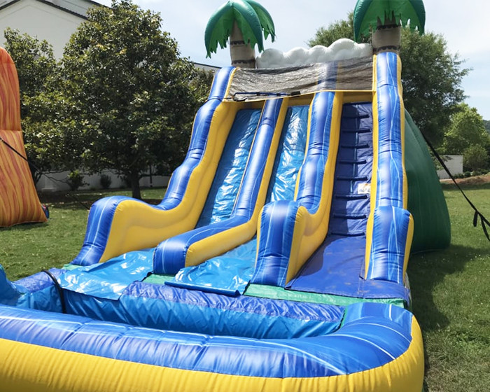 Commercial 0.55mm PVC Outdoor Inflatable Water Slides