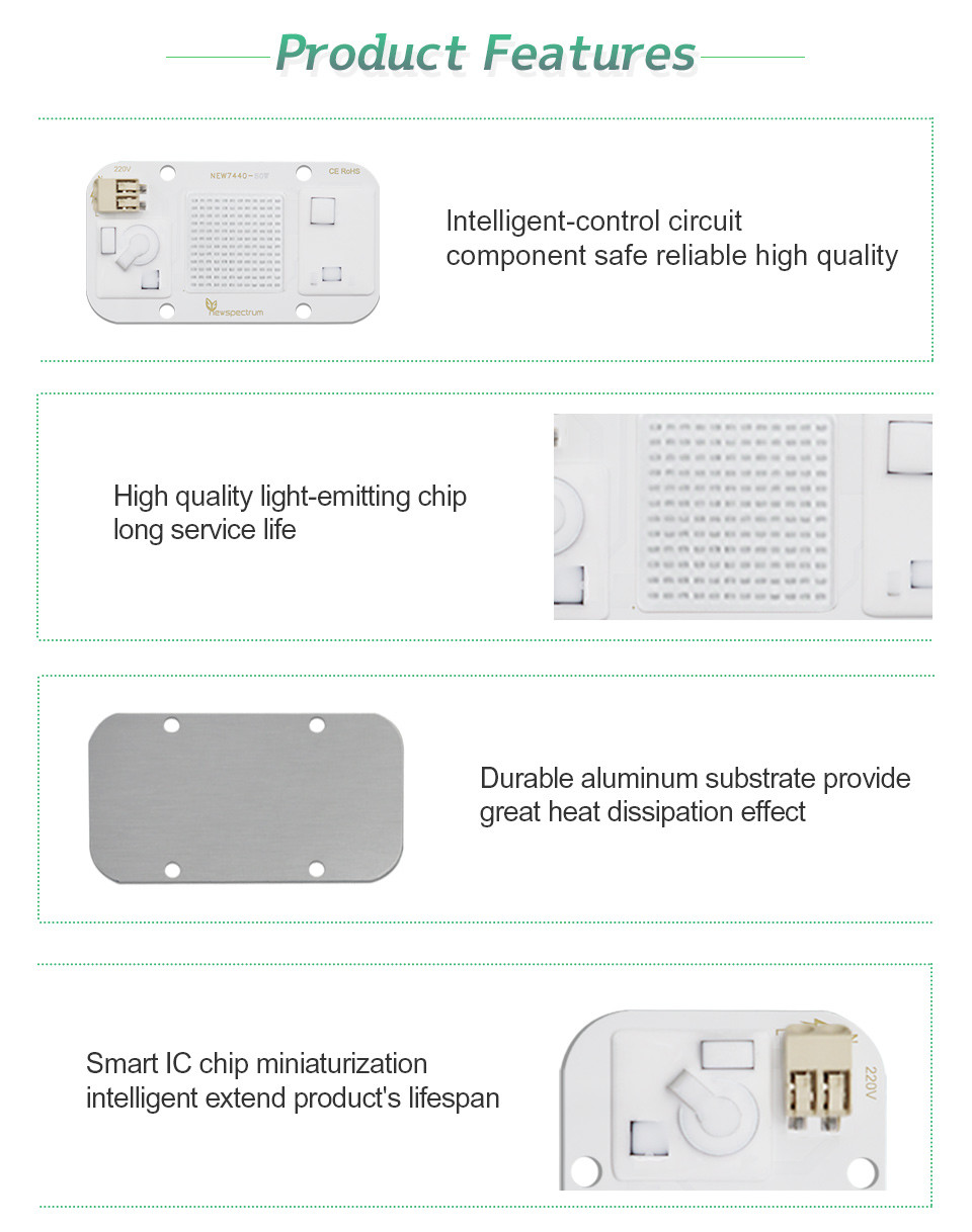 Solderless UV LED Module COB Cold White Light Beads For Floodlights