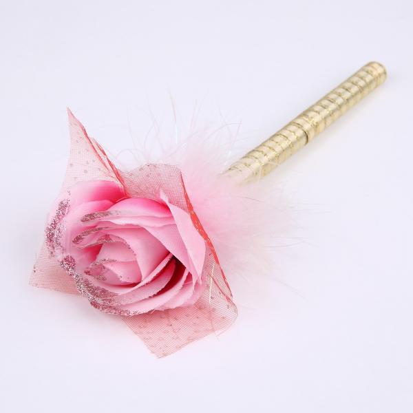 Fashionable wedding golden gift pen signature pen rose flower design pink