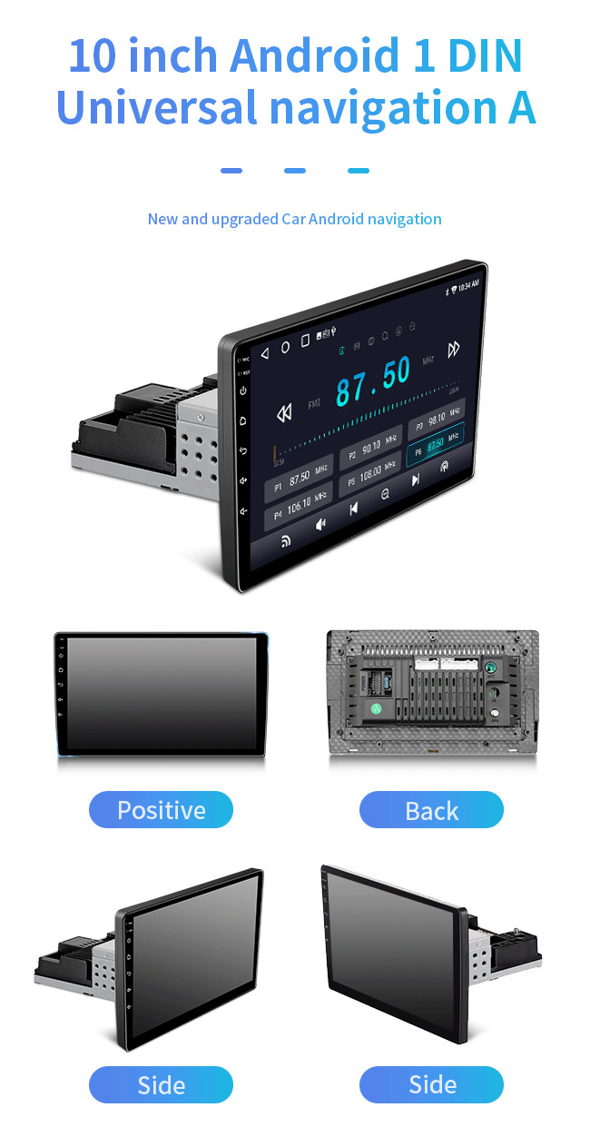 Multi Languages Car Android GPS Navigation 8 Core 10 Inch Universal HD Traffic Recorder
