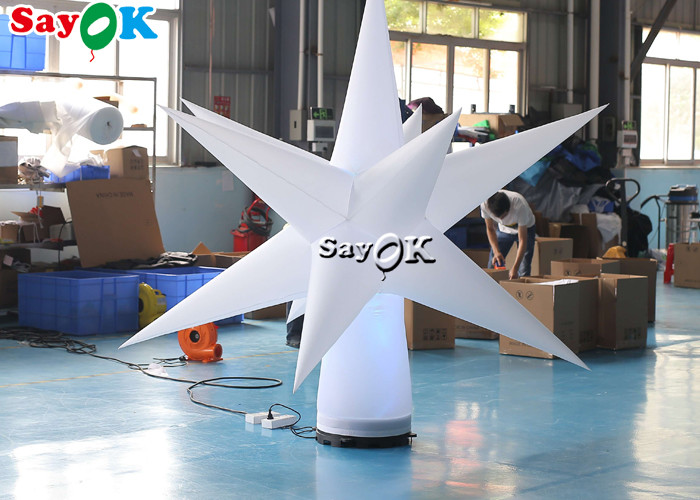 0.25mm PVC Hanging Inflatable LED Star For Party Decorations