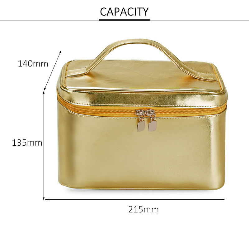 Waterproof Blue Cylinder Bucket Wash PU Leather Bag