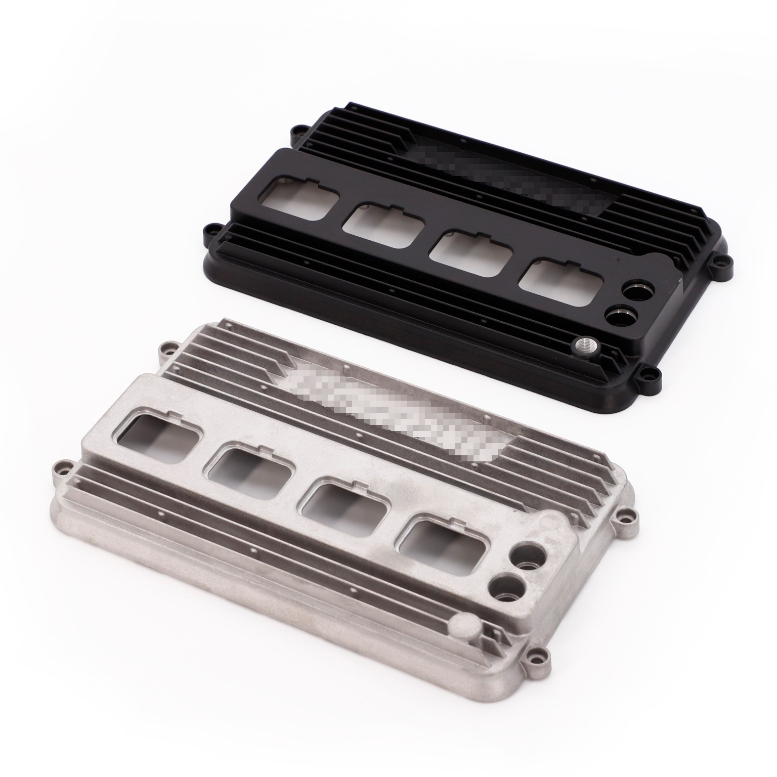 Black Precision Die Casting Parts ADC12 Anodizing For Telecom Communication
