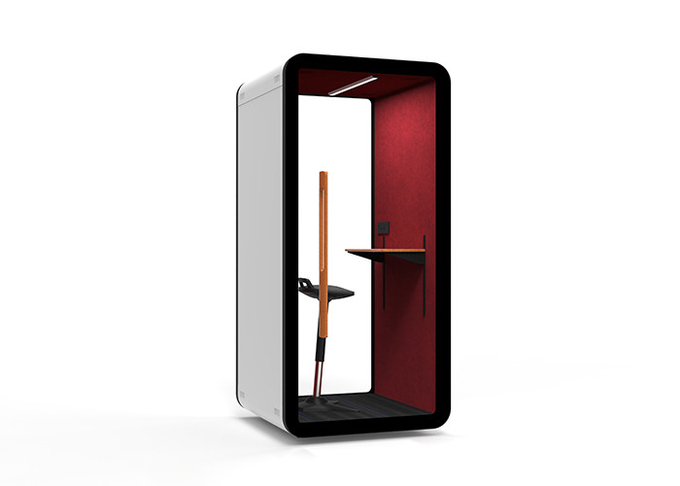 Clear glass 10mm laminated glass indoor acoustic booth silent cabin phone booth for single person