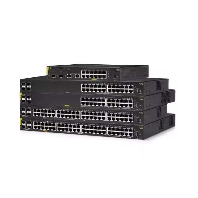 24-Port Gigabit Ethernet Switch Customized 6200f Series JL725A 24g Cl4 4sfp 370w with 10/100/1000Mbps Transmission Rate