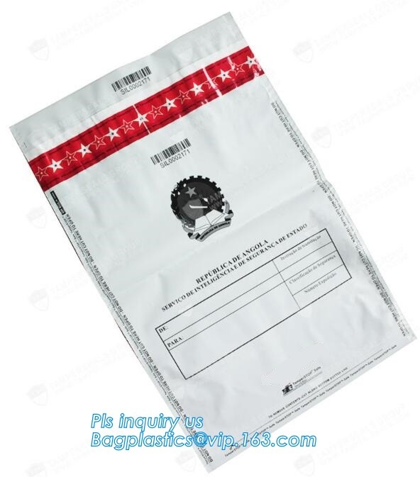 Security plastic bag with adhesive tape for cash, plastic money bag, Security Money Cash Bag For Airport/Bank and police