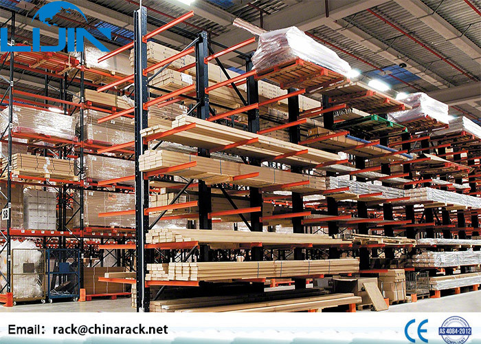 Powder Coated Cantilever Storage Racks For Furniture , Lumber , Tubing