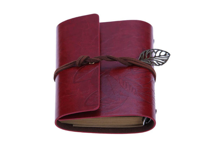 Customized Color Personalised Logo Notebook , Spiral Leather Bound Travel Journal