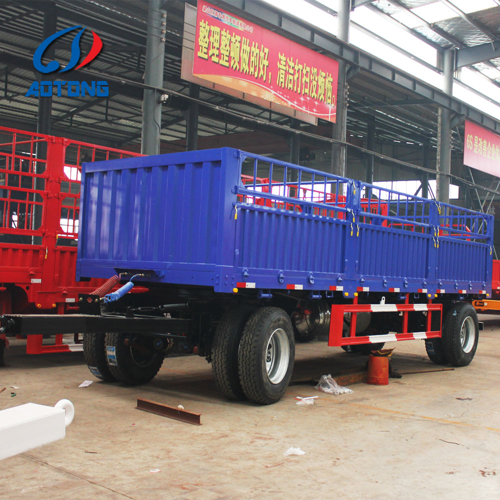 20-30Tons Small Side Wall Trailer with Draw Bar and Weather-Resistant Steel Construction