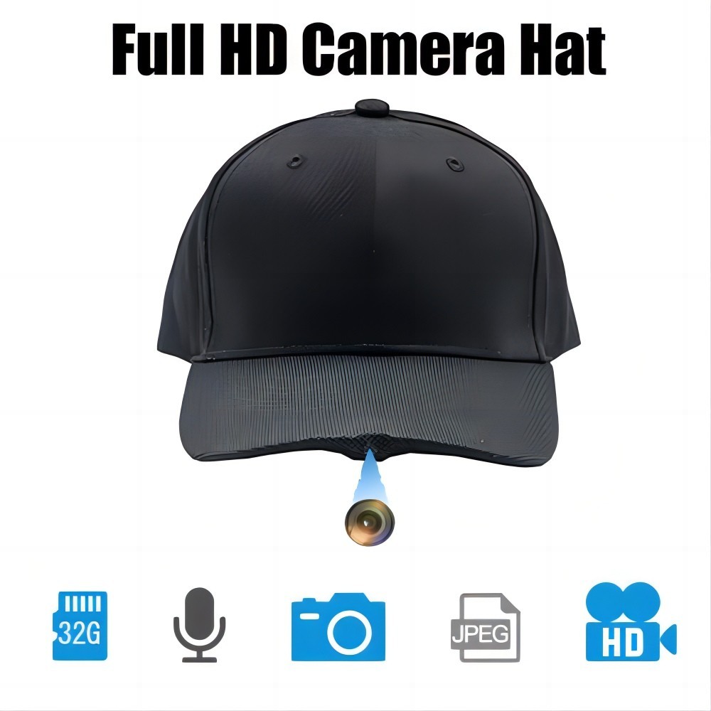 800mAh Hidden Camera Hat For Recordings And Photography 4032 X 3024
