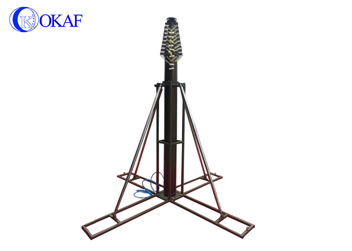 Mobile Pneumatic Camera Telescopic Mast Pole Customized Color 1 Year Warranty