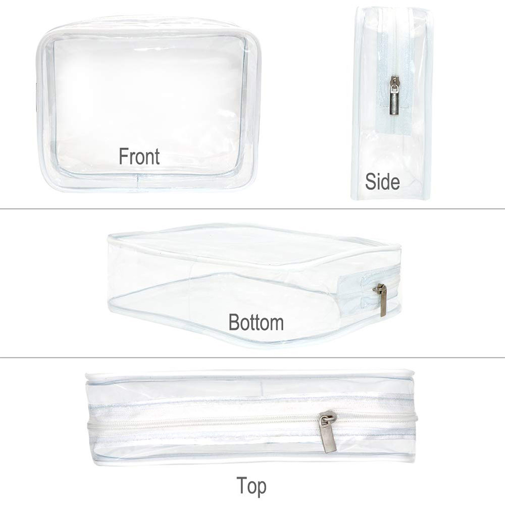 29*9.5*23cm Transparent PVC Travel Shower Wash Bag