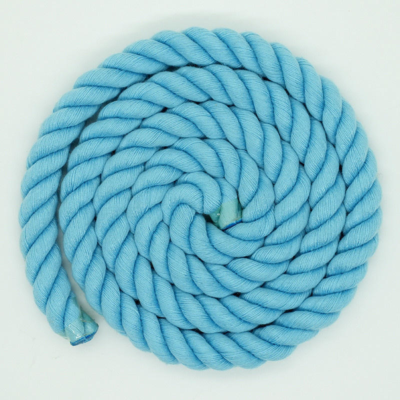 13mm Three Strand Cotton Rope Twisted Mixed Color Dog Leash Climbing Rope