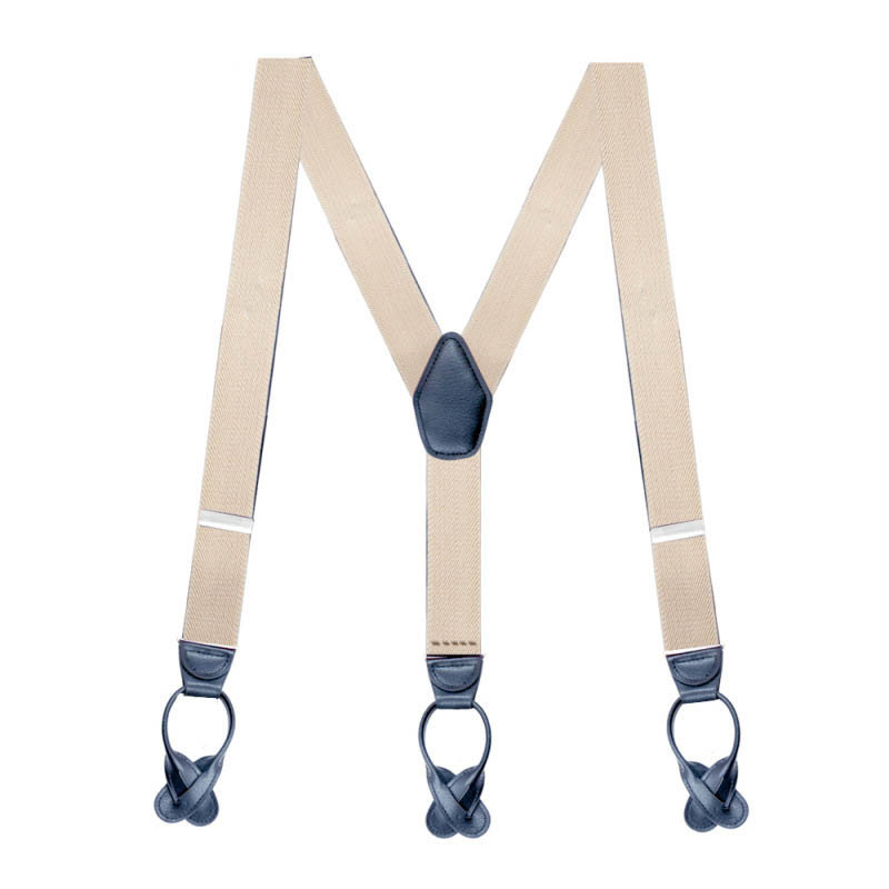 Fine Design Iron Elastic Strap Clip Men 120cm Leather Suspender Belt