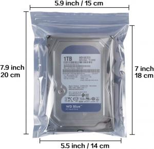 China Anti-Static Resealable Bags, 5.9 X 7.9 Inches Plastic Static Free Bag For Motherboard SSD HDD Computer Electronic on sale
