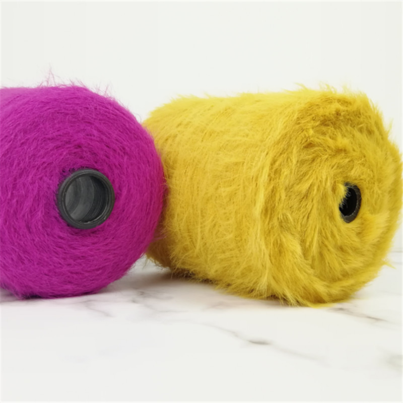 FLUFFY DYED NYLON EYELASH FEATHER YARN FOR KNITTING SWEATER