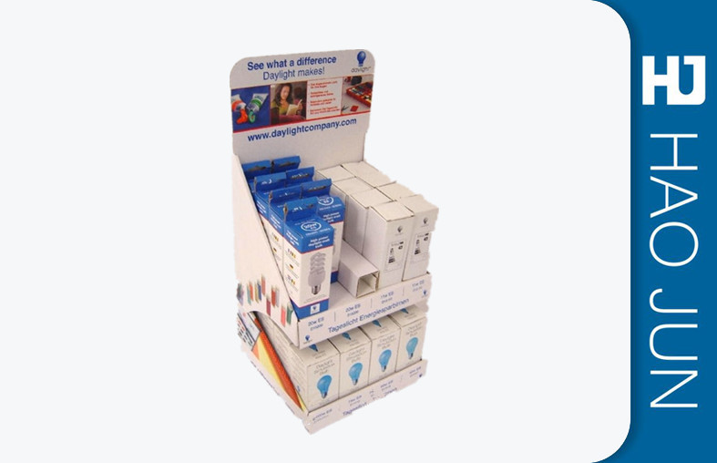 Full Printed Cardboard Counter Display Boxes Plat Packed For Gift Card
