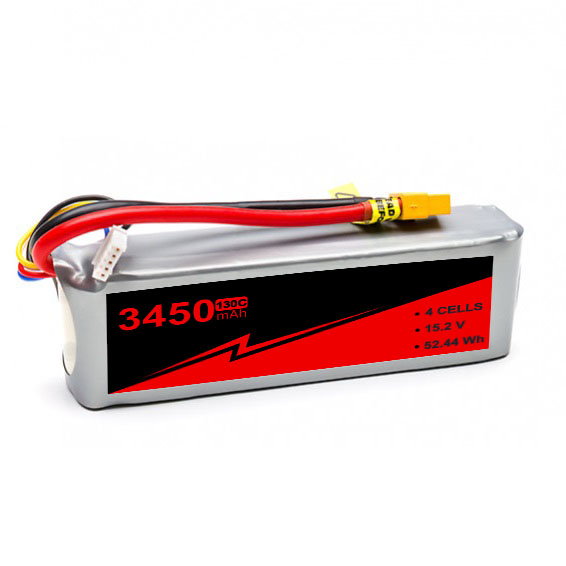 High quality 15.2V LiHV High Capacity 3450mAh 4S Lipo Pack w/XT60 battery Pack