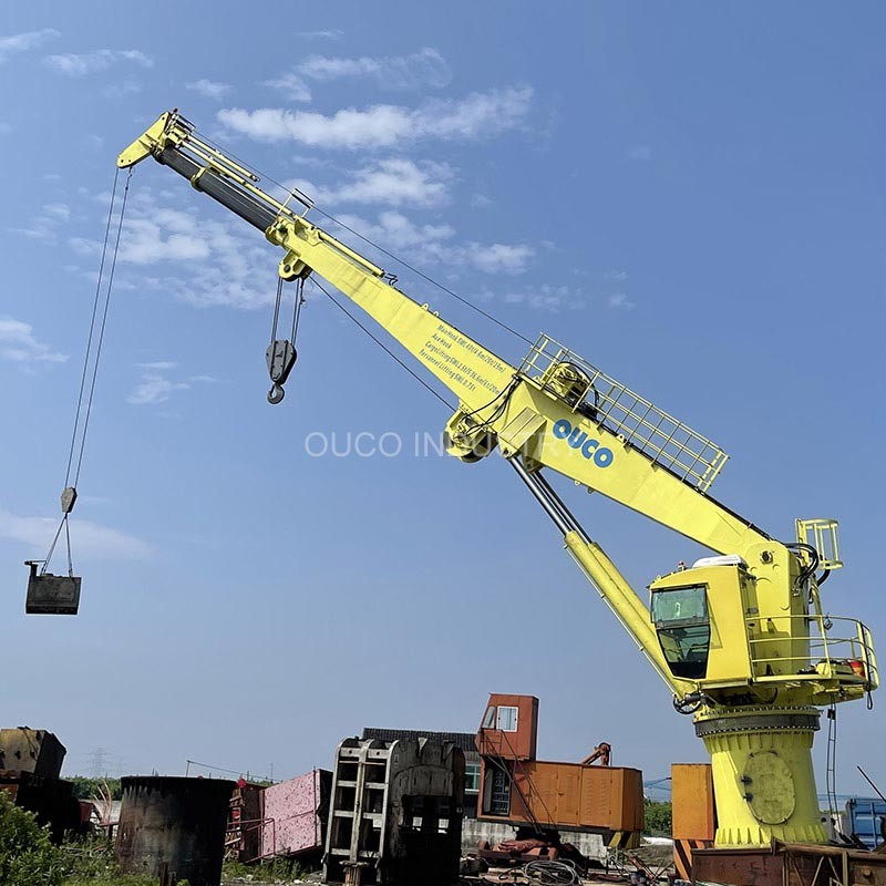 1.5t 36.6m Offshore Pedestal Crane Telescopic Boom Hydraulic Pedestal Mounted