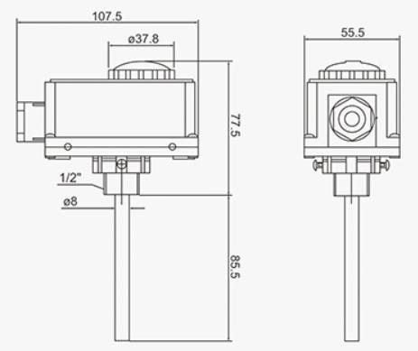 Boiler Heating Pipe Bimetal Thermostat