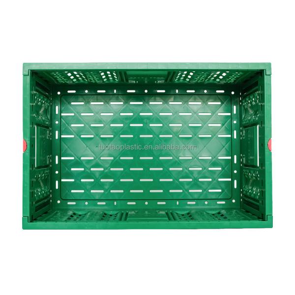 Foldable PE/PP Plastic Collapsing Crate Square Milk Bottles Storage Bins for Vegetable