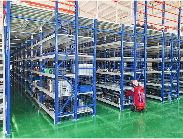 Manual Operation Small Item Storage Multi Tier Shelf Mezzanine Rack with Steel Frame