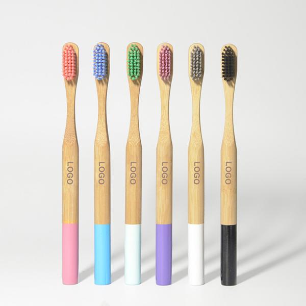 Organic Biodegradable Childrens Wooden Toothbrush Soft Bristles Natural Wood