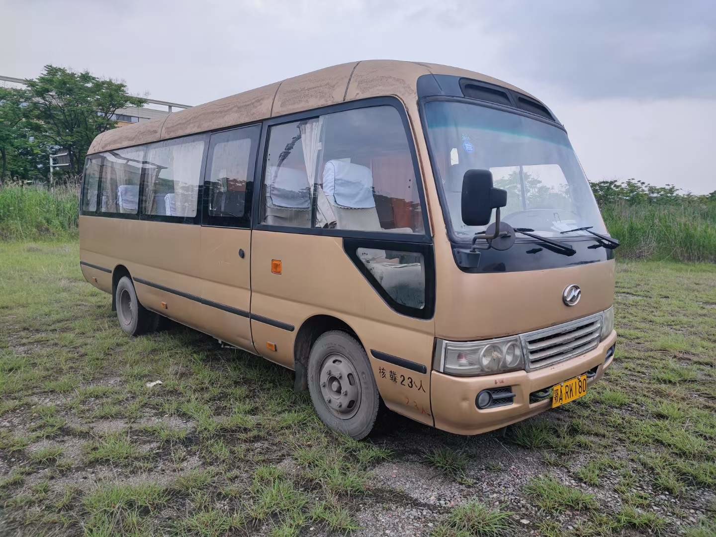 King Long Used 23 Seater Bus Reliable Second Hand Coaster Model Left Hand Drive