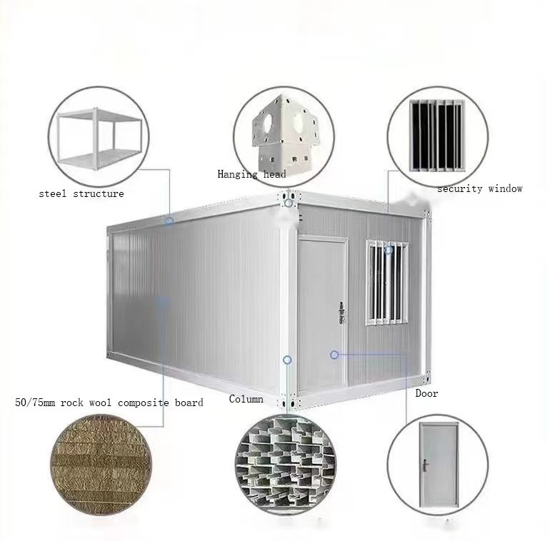 Steel Door Modular Home Hurricane Proof Aluminum Window Panel K Prefab Container House