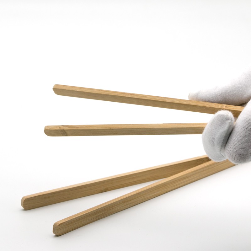 Meat BBQ Sustainable Wooden Tongs For Cooking Bread Custom Size Bamboo Salad Tongs