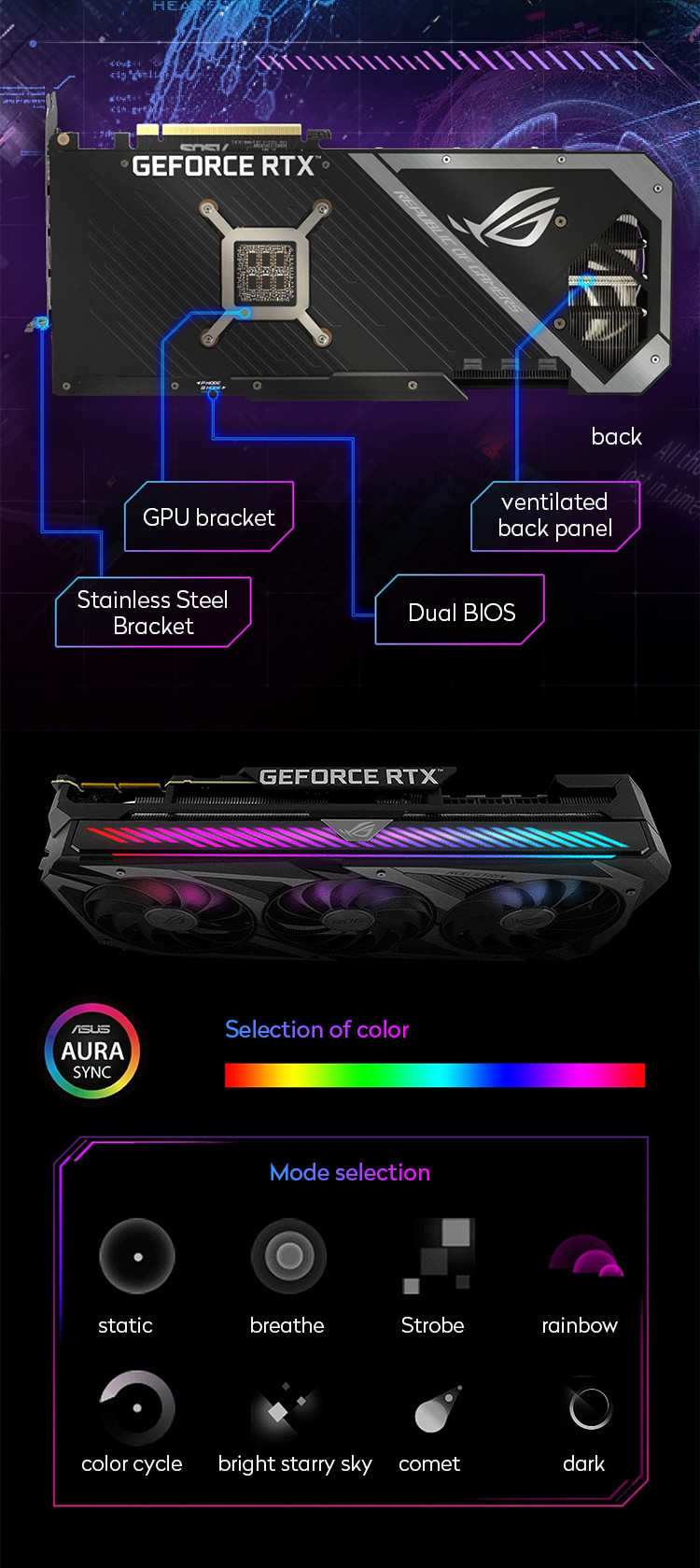 384 Bit ASUS ROG-STRIX-RTX3090-O24G-GAMING Graphics Card 24GB GDDR6 With Overclocking Support